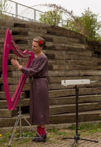 Oz harp and Theramin player